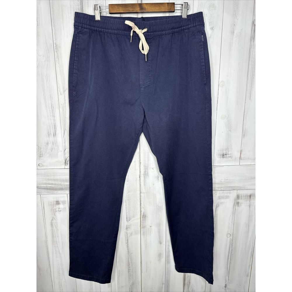 NWT RHONE NAVY BLUE EVERYDAY TWILL OFF HOURS DRAWSTRING ELASTIC WAIST PANTS‎ XL